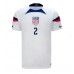 Vereinigte Staaten Sergino Dest #2 Fußballbekleidung Heimtrikot WM 2022 Kurzarm